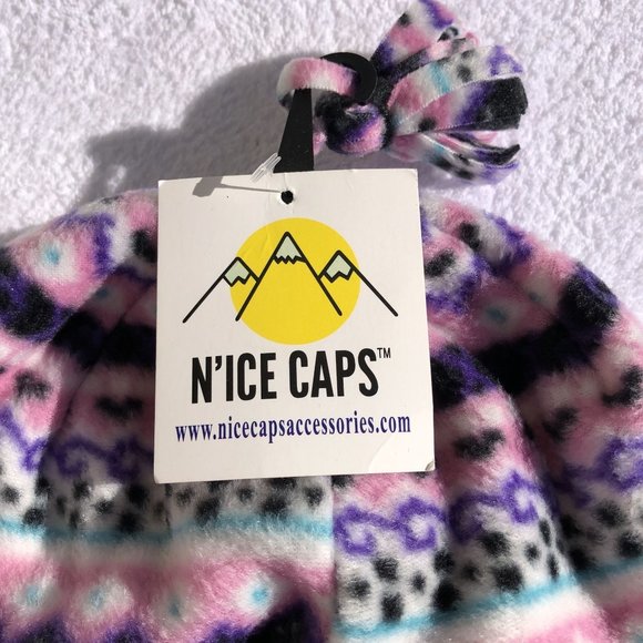 N'ice Caps Girls Youth Sherpa Lined Micro Fleece Pink/Purple - Picture 7 of 12